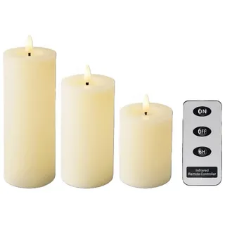 Ambia Home Led-Kerze , Creme , Kunststoff, Paraffin , 3 mm , RoHS, drei A, Ce , Timerfunktion , Dekoration, Kerzen & Kerzenhalter, LED-Kerzen
