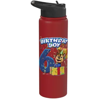 Offizielles Paw Patrol Chase Birthday Boy Age 6 Stainless Steel Insulated Water Bottle
