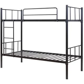 [en.casa] Etagenbett Berimma 90 x 200 cm Metall schwarz schwarz