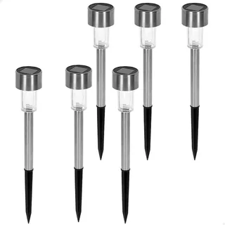 AKTIVE 61561-6er Pack LED Solar Gartenleuchten, LED Solarstecker, Dauerlicht für 6 bis 8 Stunden, wasserfest, Solarstecker Laternen, LED Solarleuchten für außen