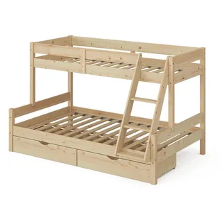 VitaliSpa Etagenbett Everest 120 x 200 cm Kiefer massiv natur beige