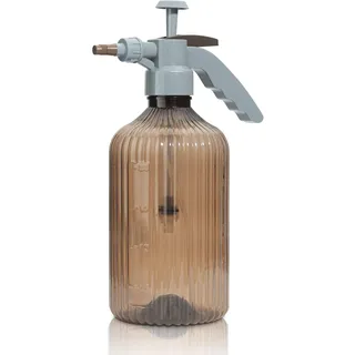T4U Sprühflasche aus Kunstsoff Groß, 2000ml Gießkanne Dekorative Retro Relief Vintage Blumensprüher Für Garten Zimmerpflanzen, zum Gießen Kleiner Pflanzen Im Indoor-Bereich Haus Oder Büro(Braun)