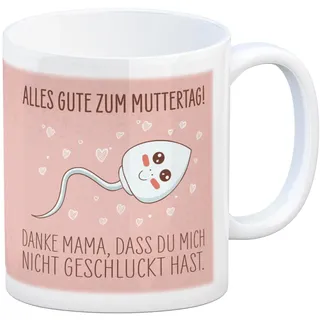 Danke Mama, dass du mich nicht geschluckt hast Kaffeebecher zum Muttertag versaute Tasse mit Spermium als Geschenk für die Mama zum Muttertag um ihr eine Freude zu machen