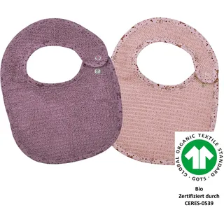 Wörner Lätzchen »at home Druckknopflatz 22x29 cm 2er Set« 2 Stk. tlg. Biobaumwolle, maschinenwaschbar, trocknergeeignet, rosa