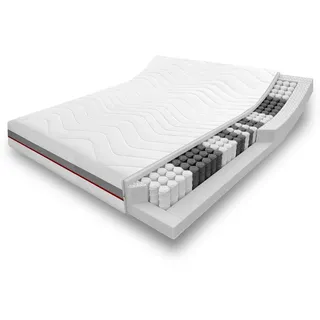 sleezzz 7 Zonen ergonomische Taschenfederkernmatratze 160 x 200 cm H2/H3