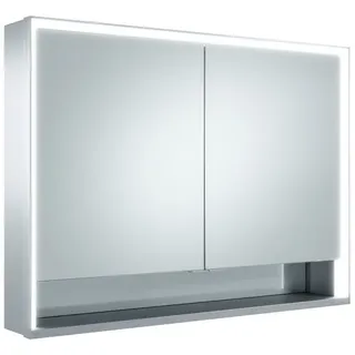 KEUCO Royal Lumos Spiegelschrank Wandvorbau 2-türig, kurze Tür, offenes Ablagefach, 1000mm, 14304171301, Ausführung: ohne Dali Steuerung