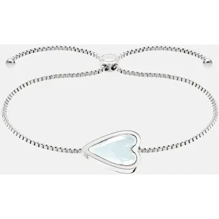 Liebeskind Berlin Schmuck Geschenk Armkette Glass Heart Edelstahl transparent 24 cm