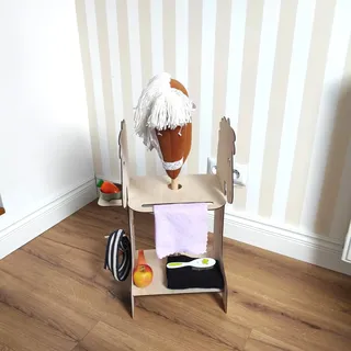 Hobby Horse Stall, Holzstall, Pferdestall-Stall, Pferdestall-Barn, Organizer fur hobby horse