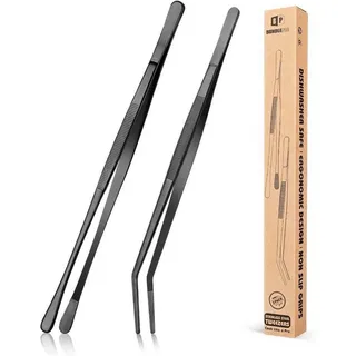 luxuskollektion Pinzettenzangen 12 Zoll Edelstahl Schwarz/Weiß