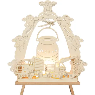 SAICO Original LED Schwibbogen »Dekoleuchte-Spitze, Agrar-Motiv« LED-Leuchtmittel, warmweiß, BxHxT: 37,5x44x6 cm