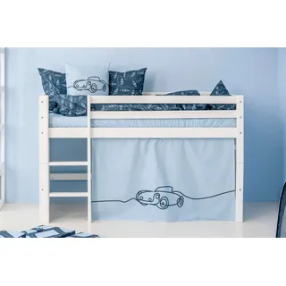 Hoppekids Hochbett ECO Dream 70 x 160 cm Kiefer massiv blau