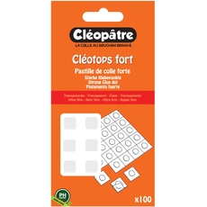 Cléotops SCRAP-CD100F Transparente Tabs, 100 Stück