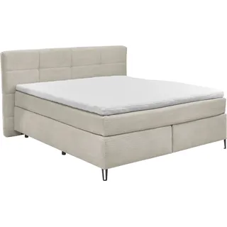 Set One by Musterring Boxspringbett Fairfield 160 x 200 cm Stoff Cream