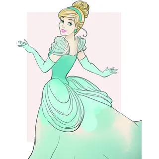 KOMAR Cinderella Beauty Holz 40x50 cm