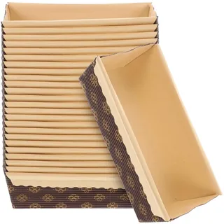 BESTONZON 25 Stück Papier Backformen – Praktische Kuchenformen für Brot, Muffin, Pudding & Weihnachtsbrot – Fettabweisende Backschalen zum Backen & Präsentieren
