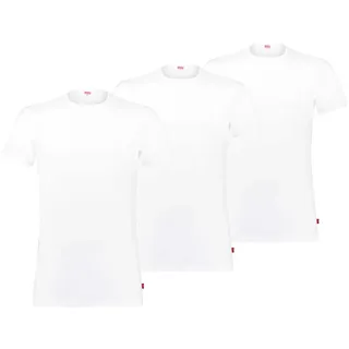 Levi's T-Shirt LEVI'S "T-Shirt 3er Pack", Herren, Gr. S, weiß, Obermaterial: 95% Baumwolle CO. 5% Elasthan EL., Shirts T-Shirt