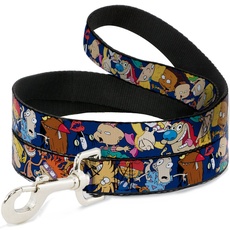 Buckle-Down "Nick 90 's 16-Character Rewind Stellt Navy Blau Pet Leine, 6 '-1.5 "