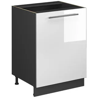 Vicco Unterschrank Fame-Line 60 x 82 x 51,6 cm Weiß Hochglanz/Anthrazit