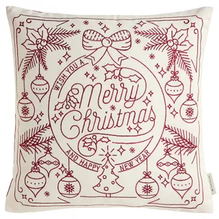 Tom Tailor Dekokissen Christmas 45 x 45 cm Rot