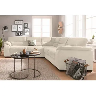 sit&more Ecksofa Montego L-Form«, wahlweise mit Bettfunktion und Schubkasten beige