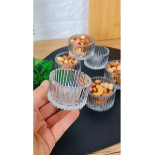 6er Set Dip-Schalen – Glas oder Bambus – Mini Schälchen für Ketchup, Mayonnaise, Soßen, Dips, Marmelade, Honig, Butter, Snacks, Nüsse, Vorspeisen & Desserts – Servierschalen klein (Orgin-Mini-Oslo1)