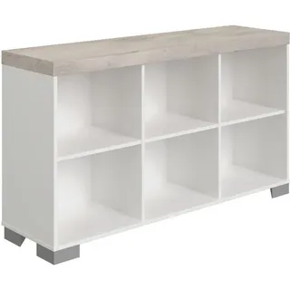 Paidi Sideboard , Weiß, Silbereichenfarben , Holzwerkstoff , 3 Fächer , 135.3x76.6x37.9 cm , Blauer Engel, Goldenes M , Typenauswahl, Beimöbel erhältlich, stehend , Kleinmöbel, Kommoden, Sideboards