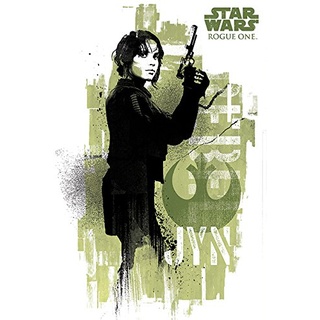 Star Wars Rogue One jyn Grunge Maxi Poster, mehrfarbig