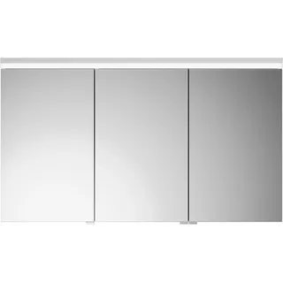 burgbad Lin20 Spiegelschrank LED-Beleuchtung, 3 Türen, mittlerer Tür Anschlag links 1200x700x170mm, SPQK120RF5381, Farbe: Dunkelgrau Matt