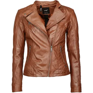 Kurzjacke MAZE "Lederjacke Sally", Damen, Gr. XS, braun, Obermaterial: 100% Lammleder LEL. Futter: 100% Polyester PES., Jacken Kurzjacke