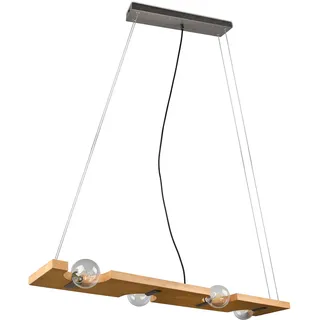 Trio Tailor 4-flg. 115 cm eckig Holz naturbelassen