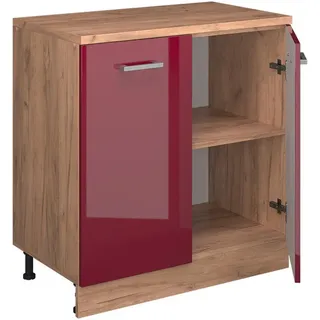 Vicco Unterschrank Küchenschrank für Dachschrägen R-Line 80 x 83,8 x 46 cm Rot