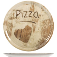 Saturnia Heart Pizzateller, Porzellan, sortiert, 33 cm, 6 Stück