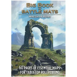 Loke Battlemats Big Book of Battle Mats Wrecks & Ruins - RPG Kartenbuch für Fantasy Rollenspiele - Loke Battlemats
