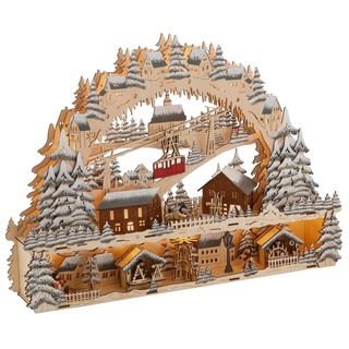 MY HOME Skihütte und Weihnachsmarkt, 64cm