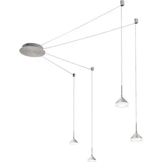 Isabella LED-Hängeleuchter aus Metall und Methacrylat 3410-49-212 Fabas Luce - Silber