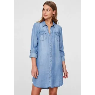 Vero Moda Silla Short Kleid Light Blue Denim M