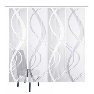 HOME WOHNIDEEN "TIBASO", Paneelwagen 4 Stk. tlg. halbtransparent,