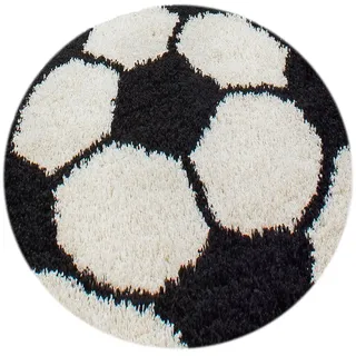 Ayyildiz Fun 6001 Kinderteppich Ø 100 cm Schwarz/Weiß
