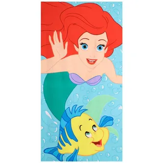 Die kleine Meerjungfrau-Handtuch (70 x 140 cm) für Jungen und Mädchen – Weiches und saugfähiges Disney-Kinderhandtuch „Die kleine Meerjungfrau“ für Strand, Pool und Schwimmbad