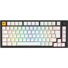 Bild GMMK Pro Pre-built Gaming Keyboard, LEDs RGB, Glorious Fox linear, Black Slate/Artic White, DE (GLO-GMMK-P75-FOX-ISO-B-DE)