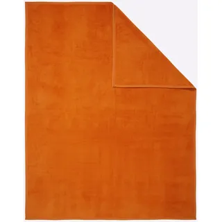 Wohndecke BIEDERLACK Gr. 1, orange (terrakotta), B:150cm L:200cm, 70% Baumwolle, 30% Polyacryl, Wohndecken, Wohndecke