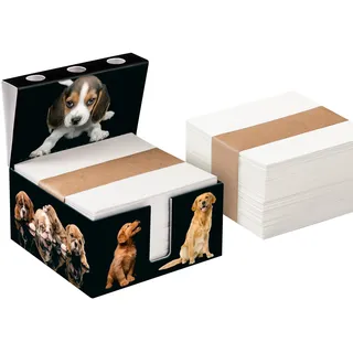 PrintCollect Zettelbox „Dogs“ mit Stiftehalter, für Notizzettel, aus Karton