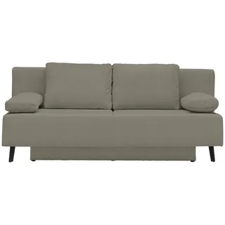 Novel Schlafsofa , Taupe , Metall , Uni , Füllung: Polyurethan (Pur) , 193x85x88 cm , Fußauswahl, Stoffauswahl , Wohnzimmer, Sofas & Couches, Schlafsofas, Sonstige Schlafsofas