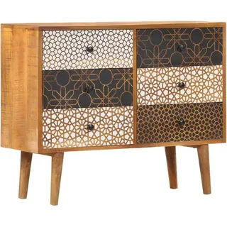 vidaXL Sideboard 90 x 70 x 30 cm braun/gelb