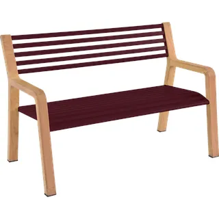 Fermob SOMERSET Bank Aluminium/Teak 122x62x82 cm