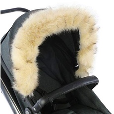 For-Your-Little-One aFHACWV-B568 - Pram Fur Hood Trim kompatibel On Valco, Beige