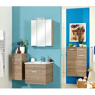 Pelipal Quickset 313 Badmöbel-Set, Holzwerkstoff, Sanremo Eiche, 200/158/45 cm