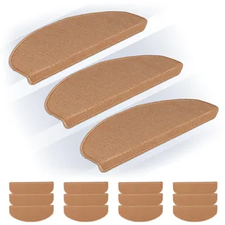 Relaxdays Stufenmatte 65 x 24 cm Beige