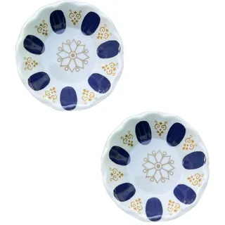 Generisch 2x Melamin Untertassen Traditioneller Stil Türkische Tee Untersetzer Coffee Teeservice, Blau