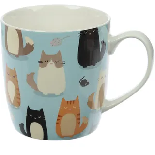 Puckator Feline Fine Spruch Katze Tasse aus Porzellan